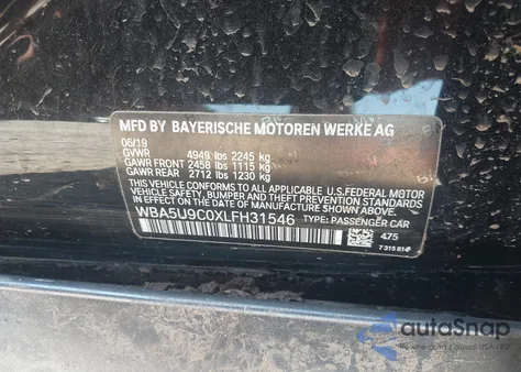 2020 BMW 3 Series M340I xDrive z USA, uszkodzony, nr VIN WBA5U9C0XLFH31546